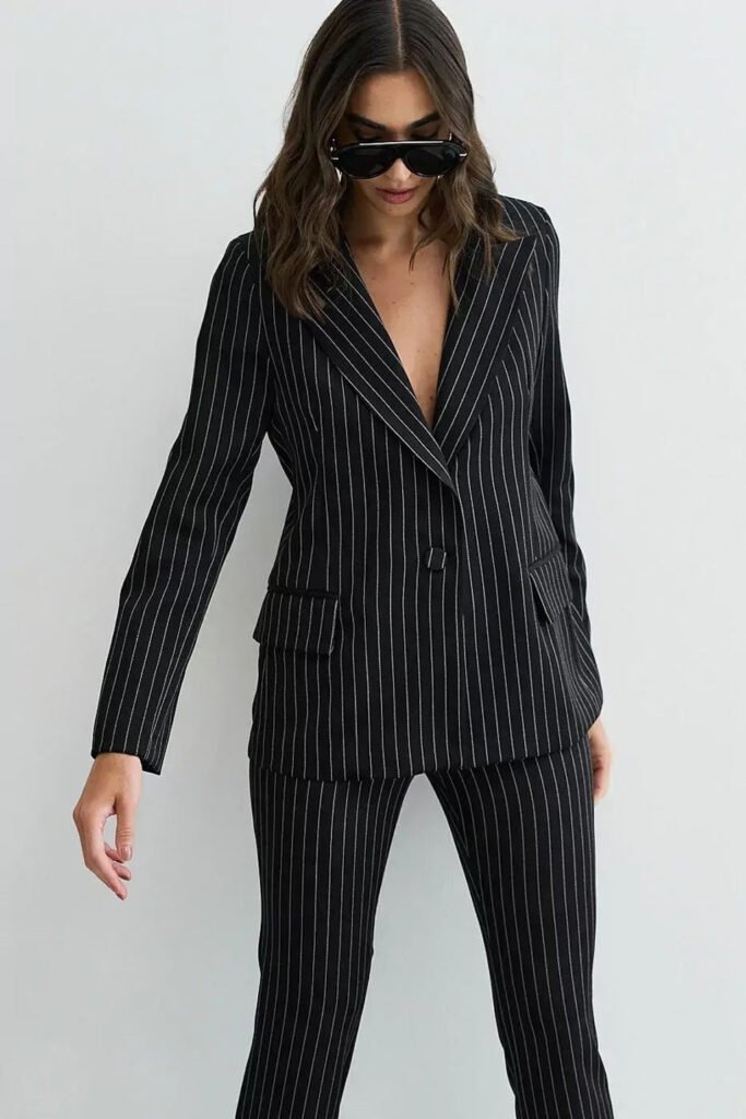 Bia Pinstripe Tailored Blazer